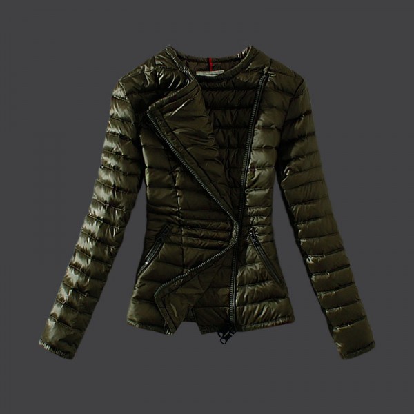 Moncler Donna Giù cappotto Army verde Outlet M1060